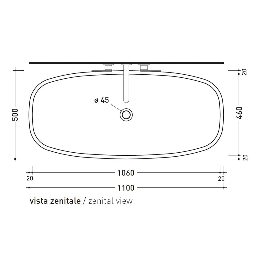 Flaminia STEP LAVABO 110 APPOGGIO